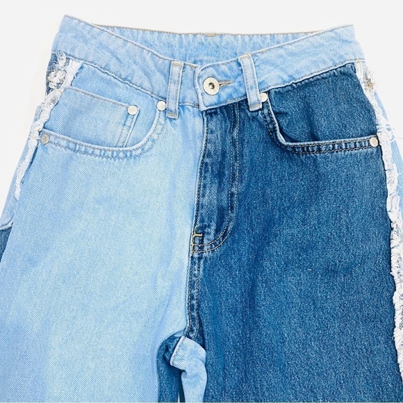 Ragged Priest Quarter Panel Indigo Blue Mom Jeans - Picture 5 of 6